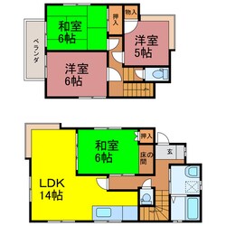 大山戸建貸家の物件間取画像